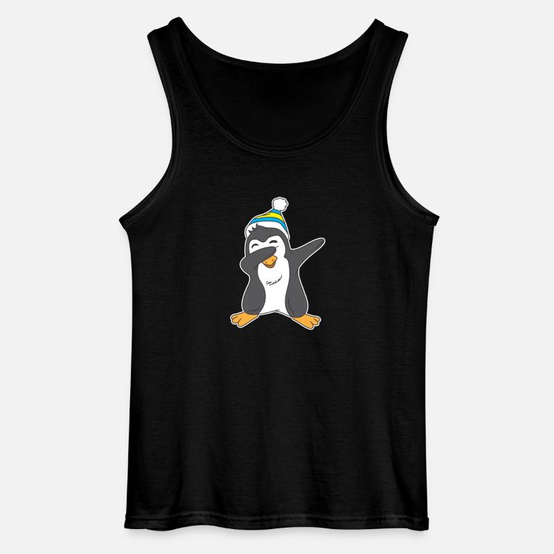 Pinguin Dab Pinguin Dabbing - Gildan Männer Tank Top - Schwarz