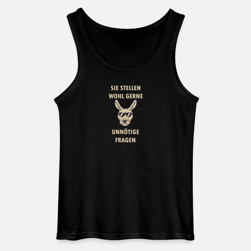 Känguruh sie stellen wohl gerne - Gildan Männer Tank Top - Schwarz