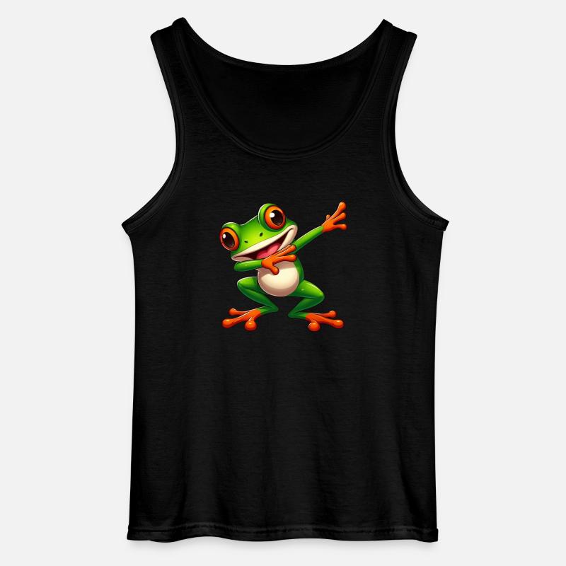 Cool Frog Dabbing Toad Style - Gildan Men’s Tank Top - black
