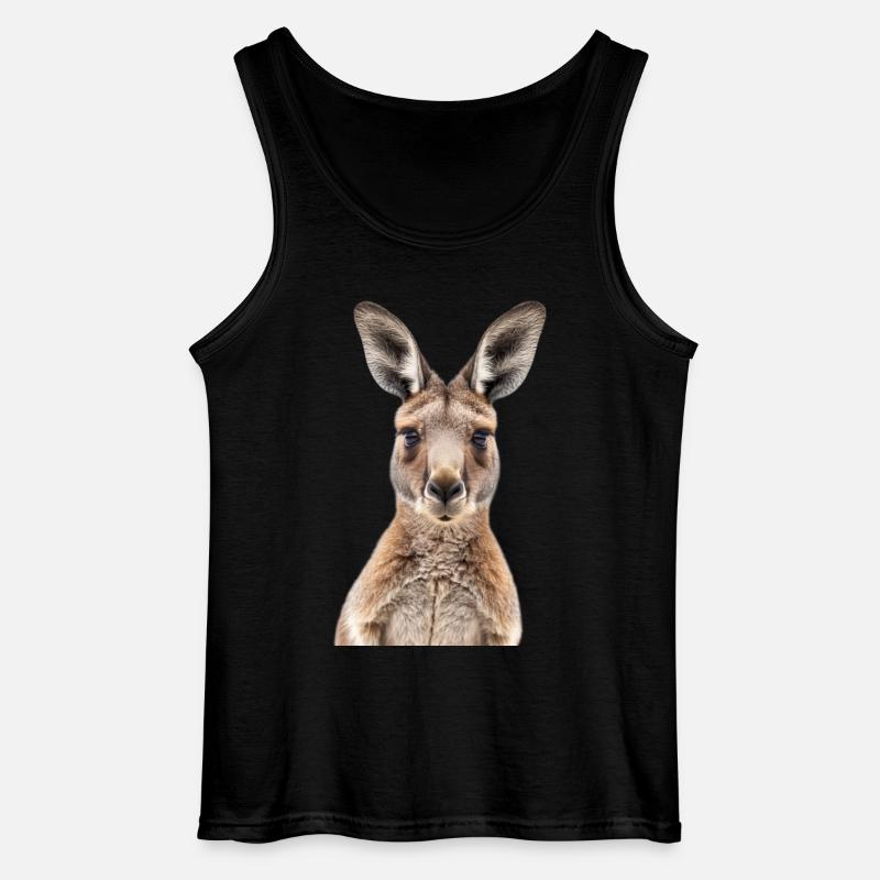 Känguru - Gildan Männer Tank Top - Schwarz