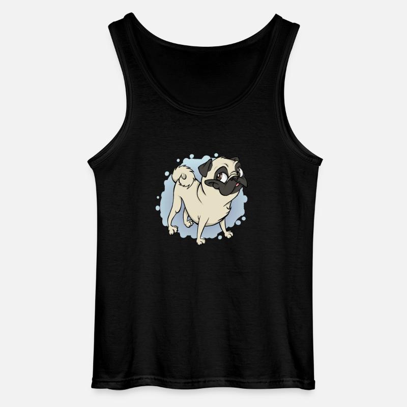 Gustav der Mops - Gildan Männer Tank Top - Schwarz