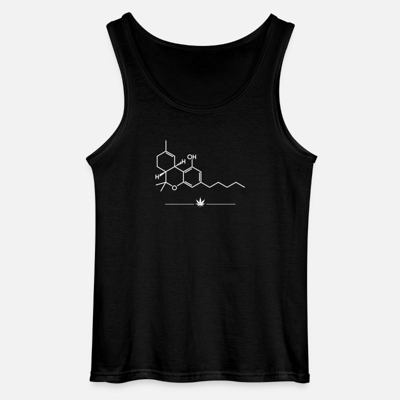 THC - Molecular Structure - Gildan Men’s Tank Top - black