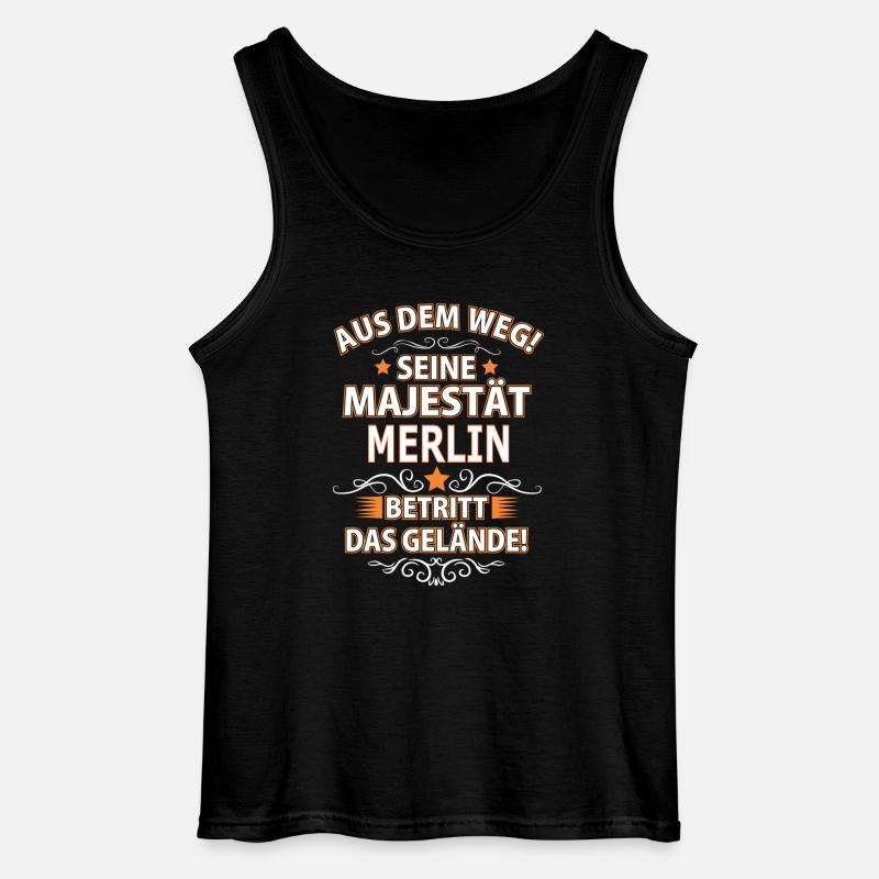 MERLIN - Gildan Männer Tank Top - Schwarz