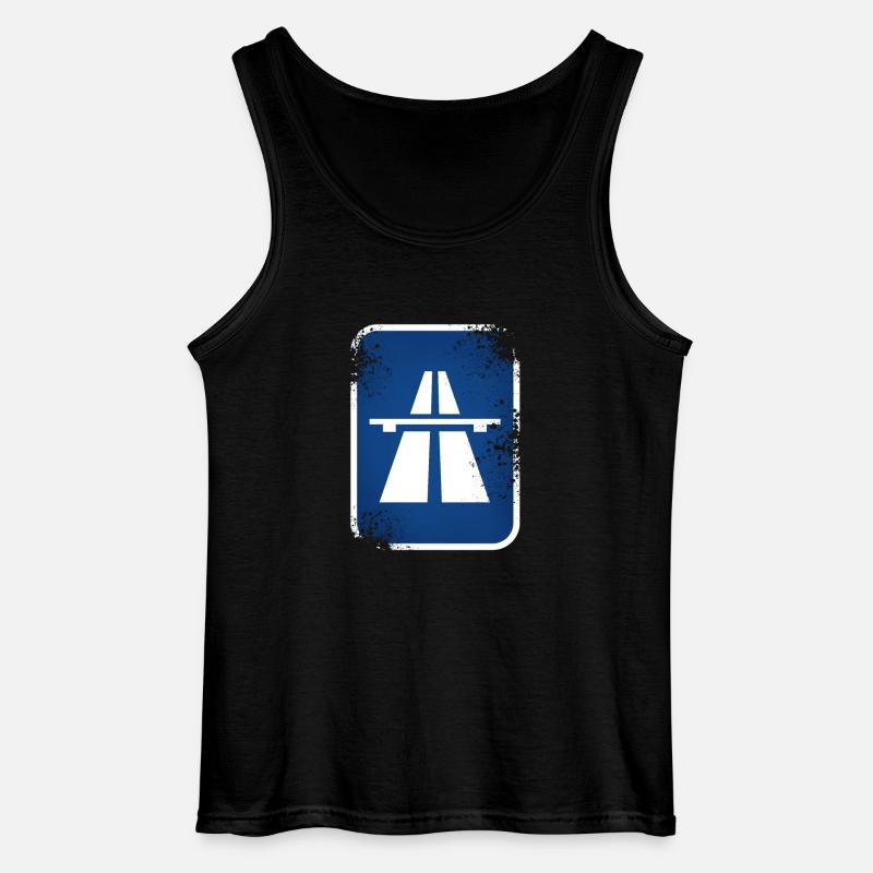 AUTOBAHN - Gildan Männer Tank Top - Schwarz