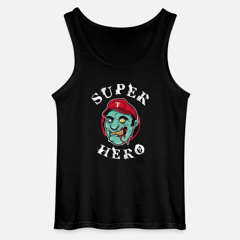 Superheld Zombie - Gildan Männer Tank Top - Schwarz