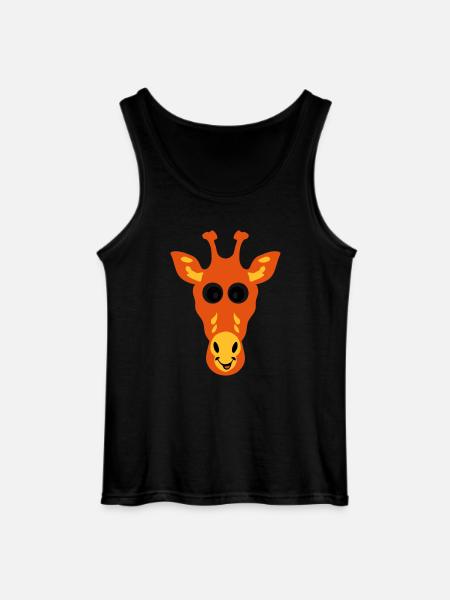 giraffe drawing animals 711 child - Gildan Men’s Tank Top - black