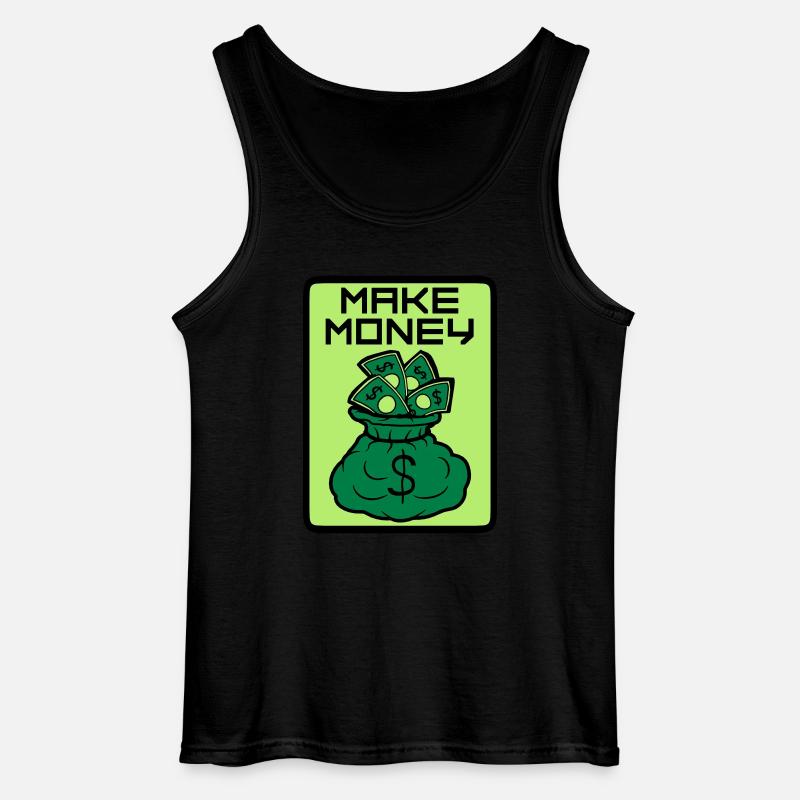 Money Maker Schild - Gildan Männer Tank Top - Schwarz
