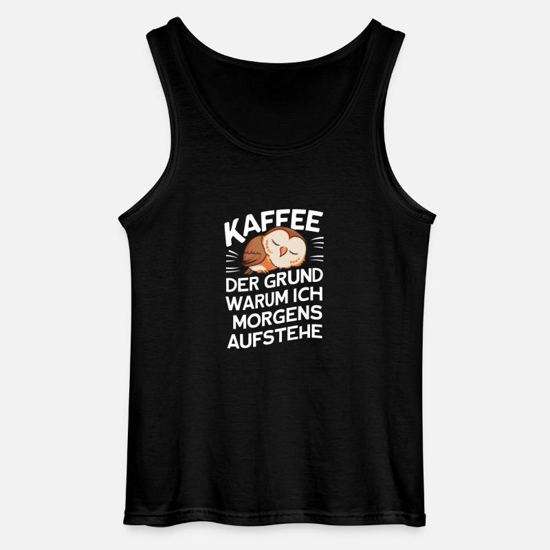 Nachteule Eule Eulen Vogel - Gildan Männer Tank Top - Schwarz