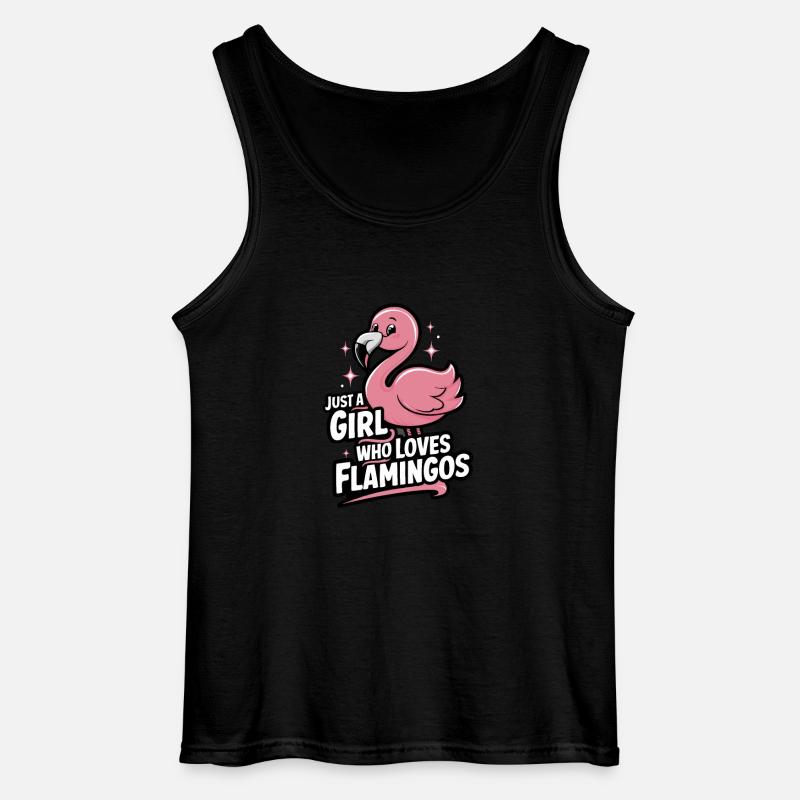 Flamingo Tier Rosa - Gildan Männer Tank Top - Schwarz