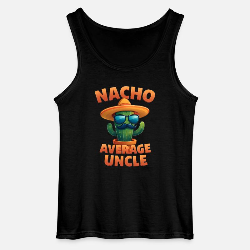 Nacho Average Onkel Kaktus Design - Gildan Männer Tank Top - Schwarz