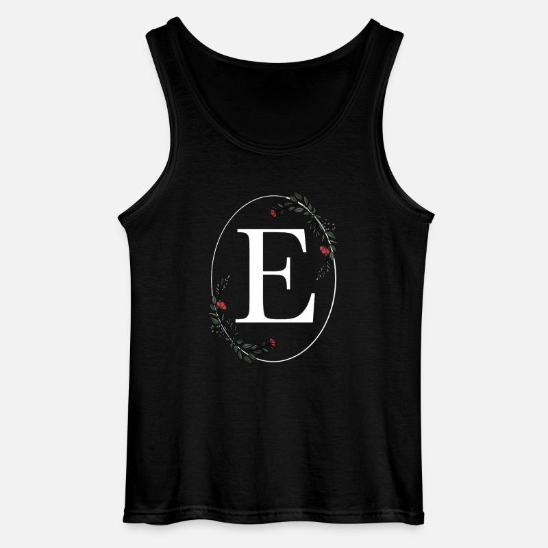 Buchstabe E - Gildan Männer Tank Top - Schwarz