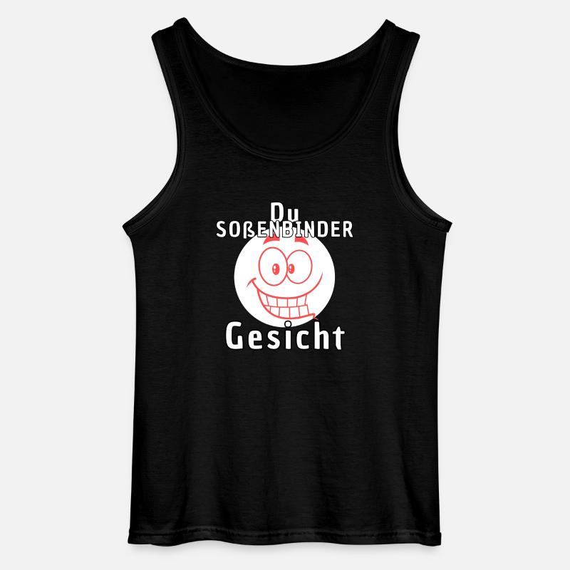 Du Soßenbindergesicht - Gildan Männer Tank Top - Schwarz