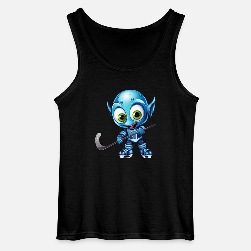 Schimpanse Eishockeyspieler: Dynamisches - Gildan Männer Tank Top - Schwarz