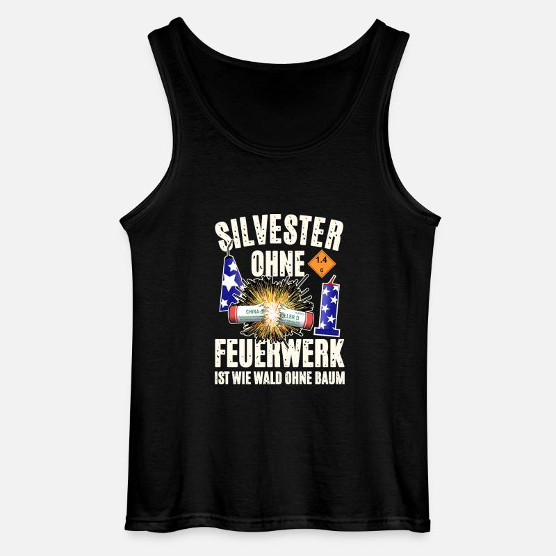 Pyro an Silvester - Gildan Männer Tank Top - Schwarz