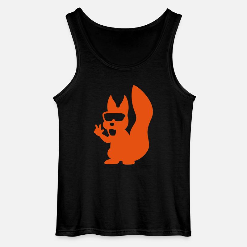 Cooles Eichhörnchen - Gildan Männer Tank Top - Schwarz