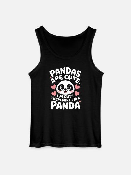 Panda Bear Panda Animal Pandas - Gildan Men’s Tank Top - black