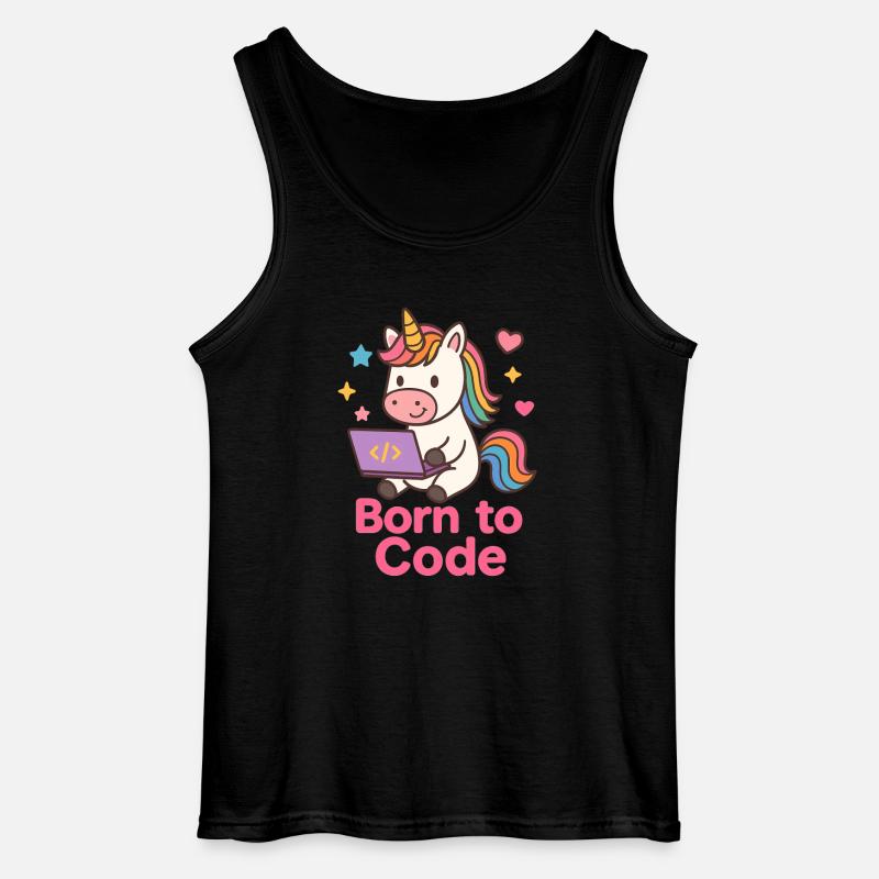 programmierendes Einhorn - Gildan Männer Tank Top - Schwarz