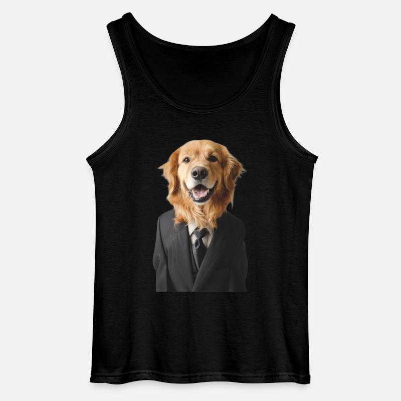 Hund - Gildan Männer Tank Top - Schwarz