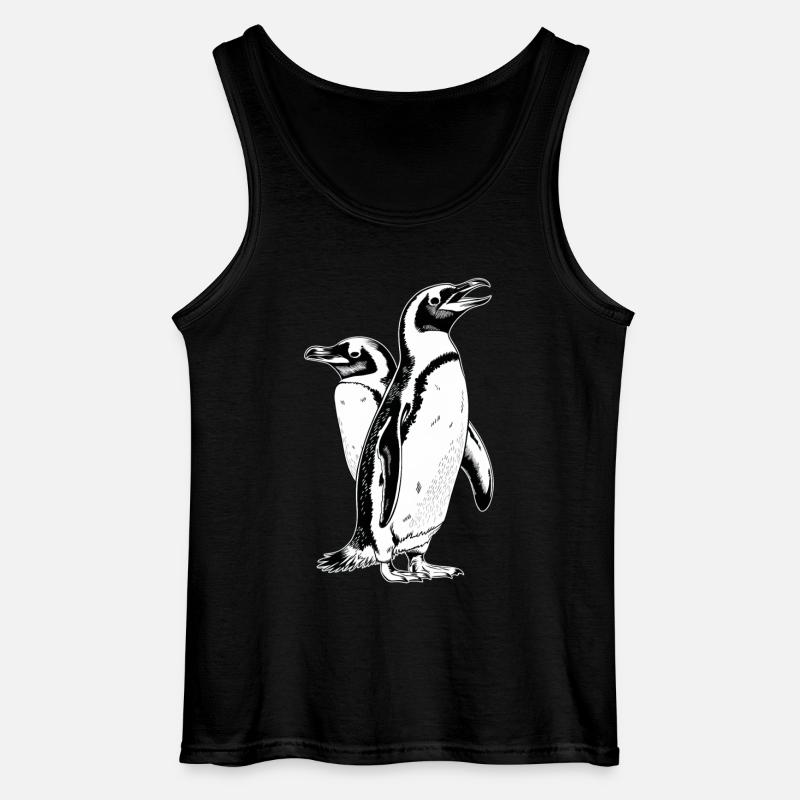 Pinguin - Gildan Männer Tank Top - Schwarz