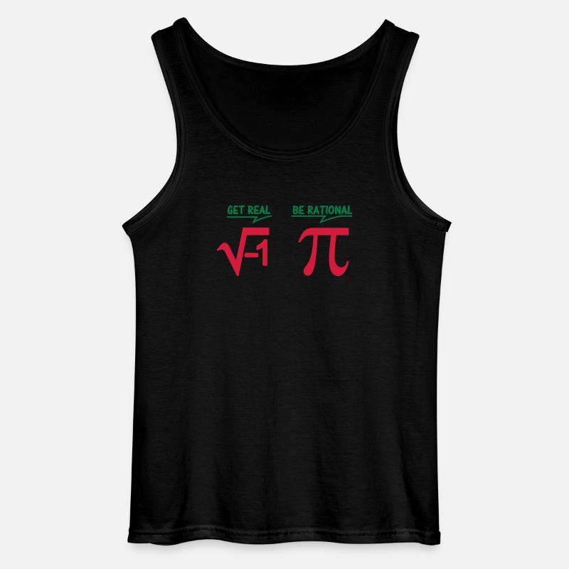 get real - be rational (2c) - Gildan Männer Tank Top - Schwarz