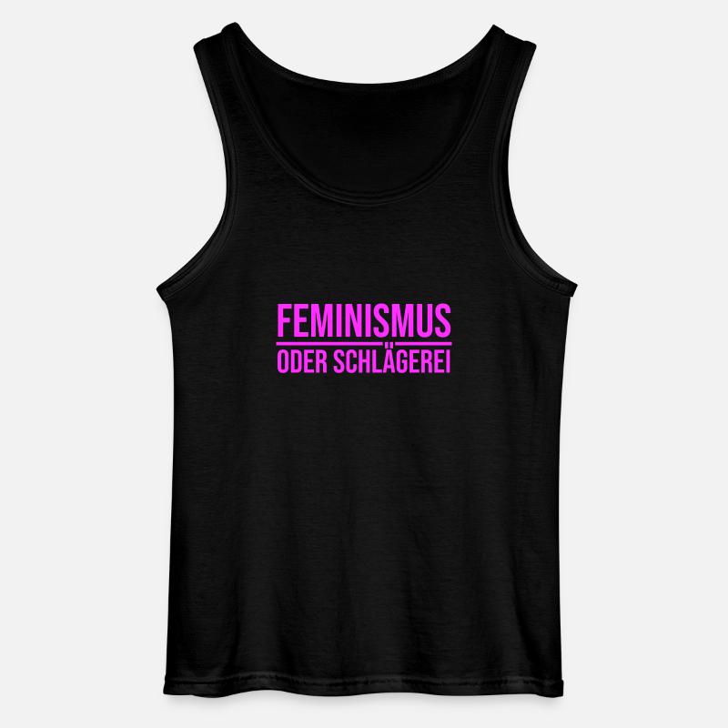 Feminismus oder Schlägerei - Gildan Männer Tank Top - Schwarz