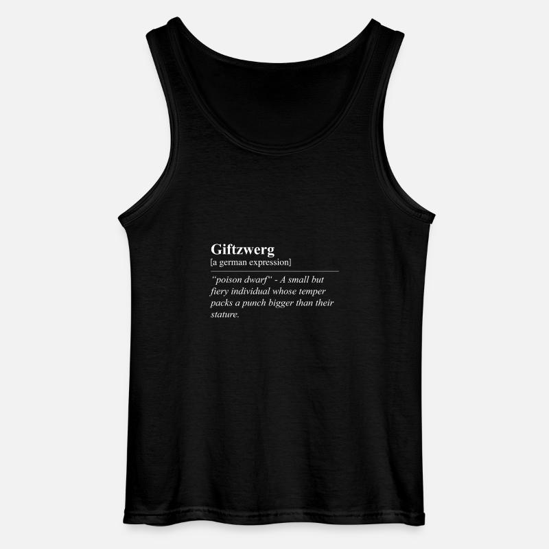 Poison Dwarf Funny German Idiom - Gildan Men’s Tank Top - black