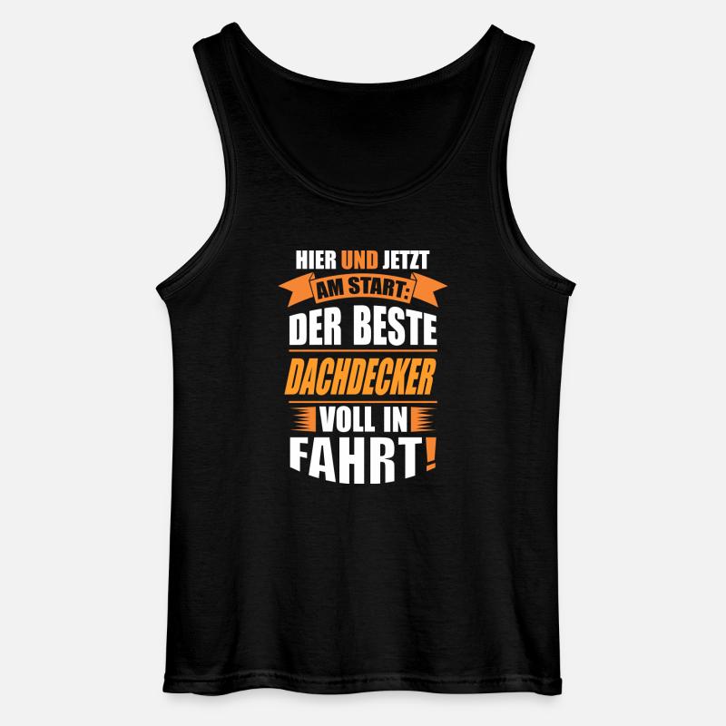 DACHDECKER - Gildan Männer Tank Top - Schwarz