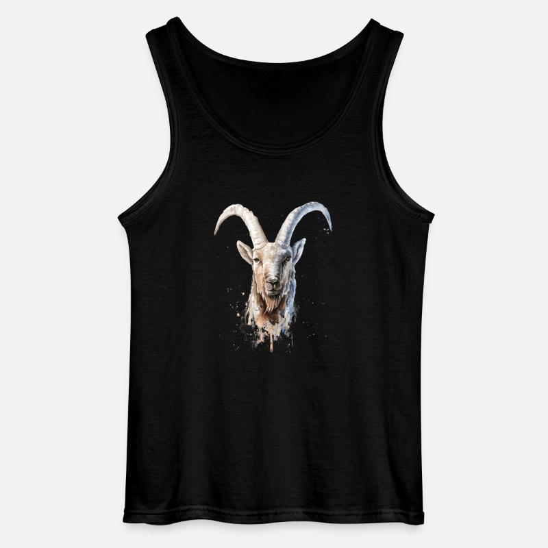 Steinbock - Gildan Männer Tank Top - Schwarz