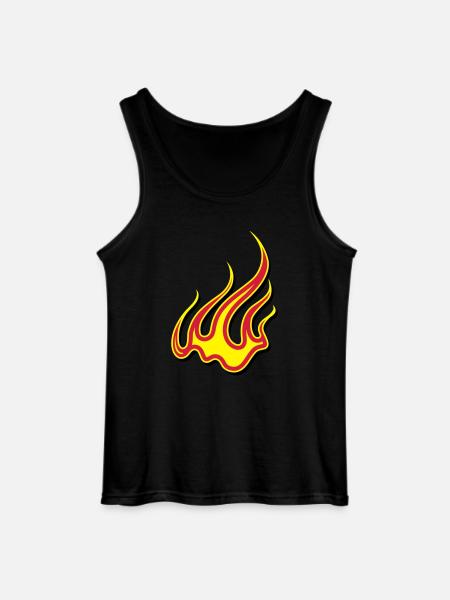 Fire flames art - Gildan Men’s Tank Top - black