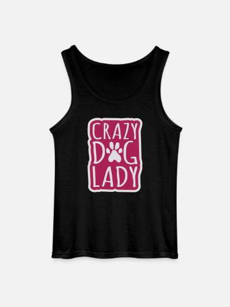 crazy dog lady quote - Gildan Men’s Tank Top - black