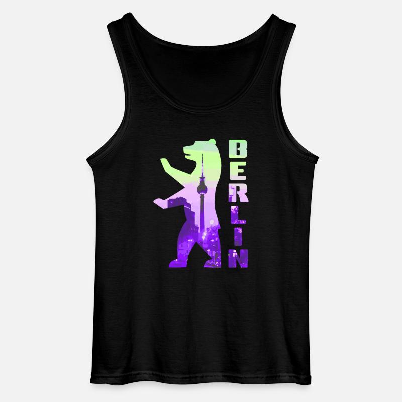 Berlin Berlin Bear - Gildan Men’s Tank Top - black
