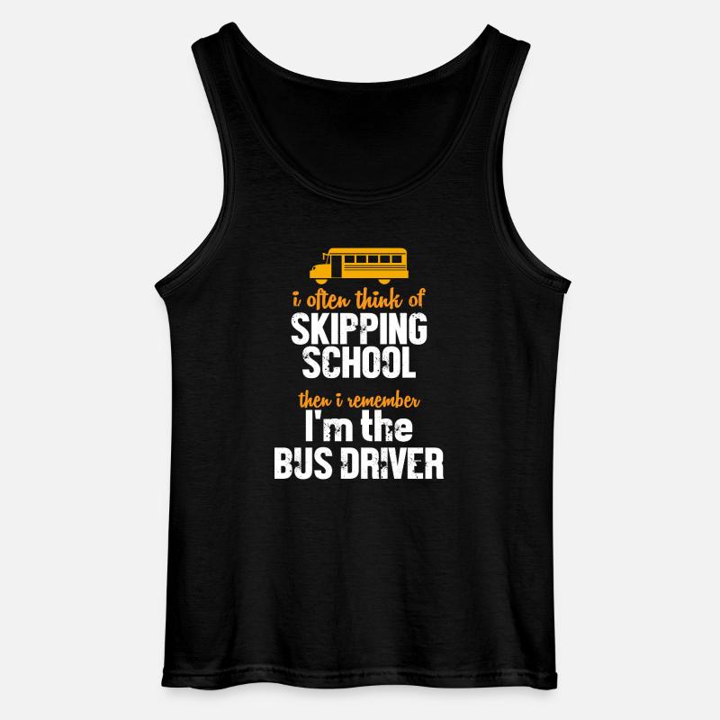 Schulbusfahrer Schulbus - Gildan Männer Tank Top - Schwarz