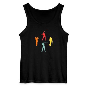 Golfspieler Evolution Golf - Gildan Männer Tank Top - Schwarz - Vorne - AI Model Male 185 dark (185cm)