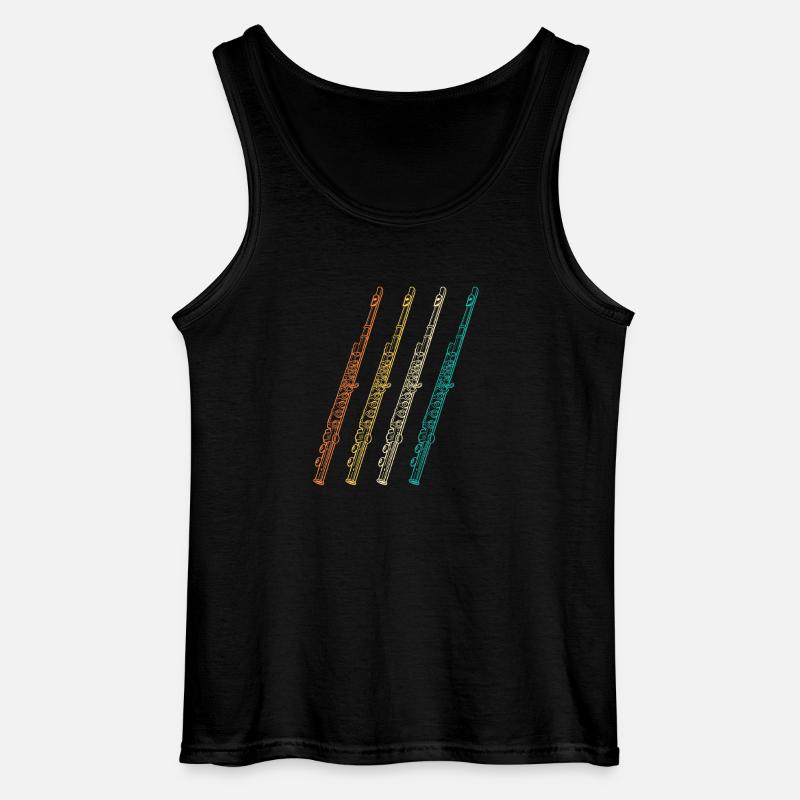 Flötist Evolution Querflöte - Gildan Männer Tank Top - Schwarz
