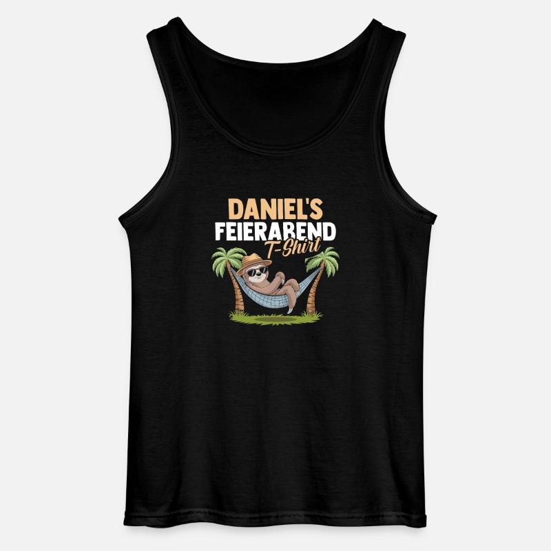Faultier Daniel - Gildan Männer Tank Top - Schwarz