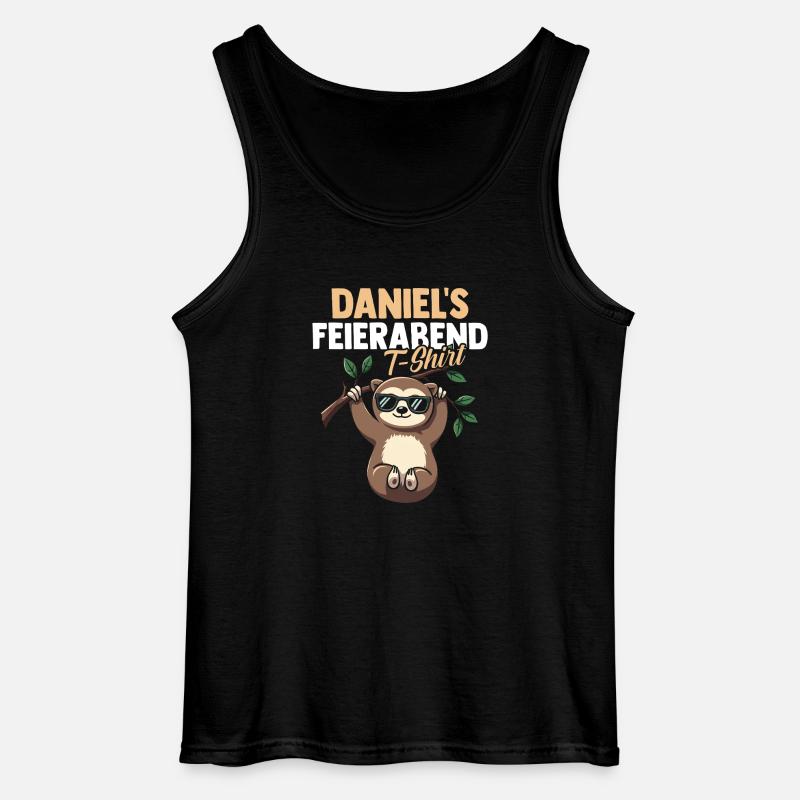 Faultier Daniel - Gildan Männer Tank Top - Schwarz