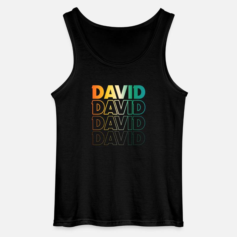 David - Gildan Männer Tank Top - Schwarz