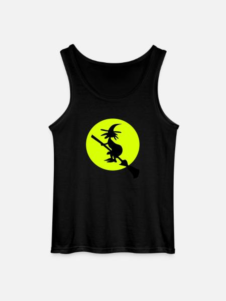 witch and full moon - Gildan Men’s Tank Top - black