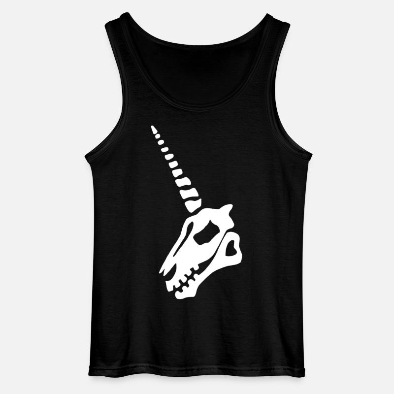 weißer Einhornschädel - Gildan Männer Tank Top - Schwarz