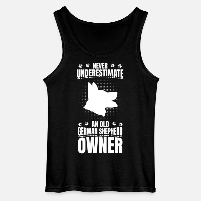 Alter Schäferhund Besitzer - Gildan Männer Tank Top - Schwarz