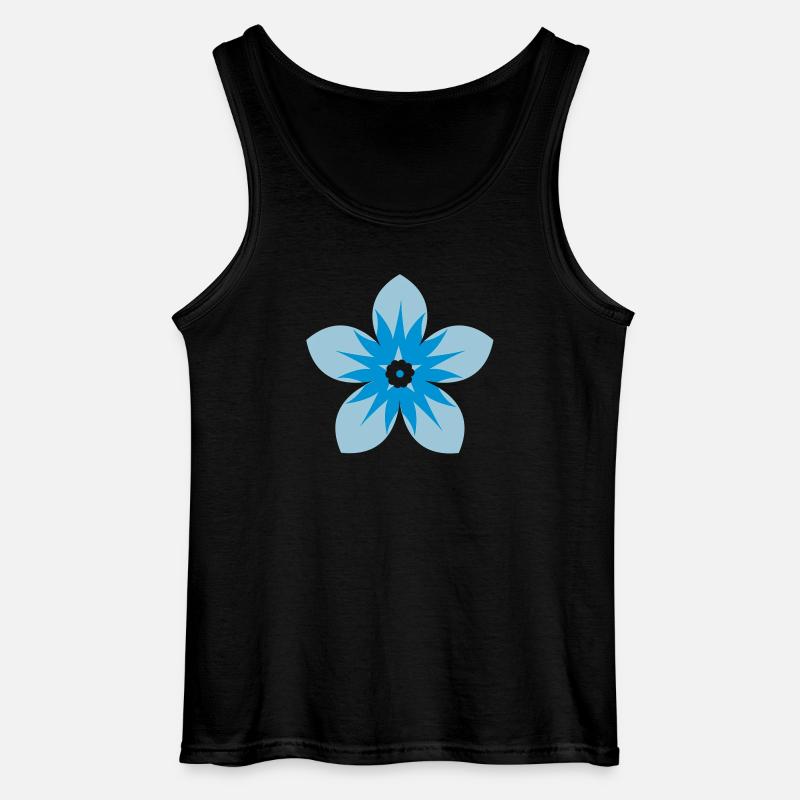 Blume V2 - Gildan Männer Tank Top - Schwarz