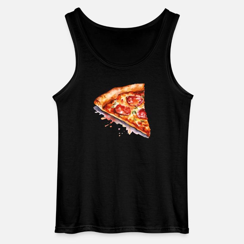 pizza - Gildan Männer Tank Top - Schwarz