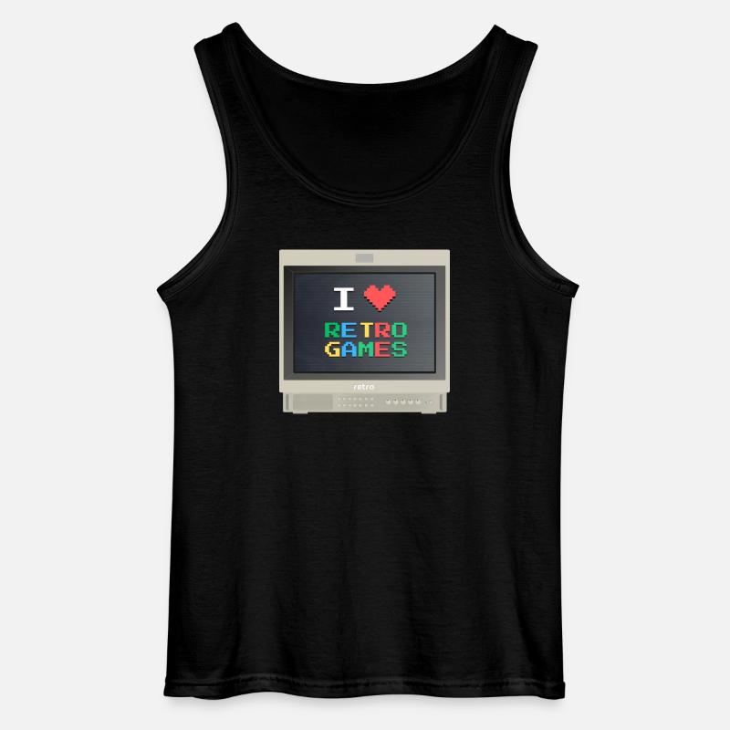 PVM Lover - Retrogames (Beige) - Gildan Männer Tank Top - Schwarz
