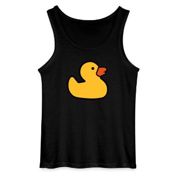 Rubber duck - Gildan Men’s Tank Top - black - Front - AI Model Male 185 dark (185cm)