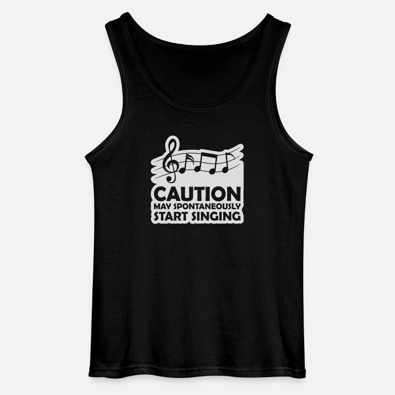 may spontaneously start singing - Gildan Männer Tank Top - Schwarz