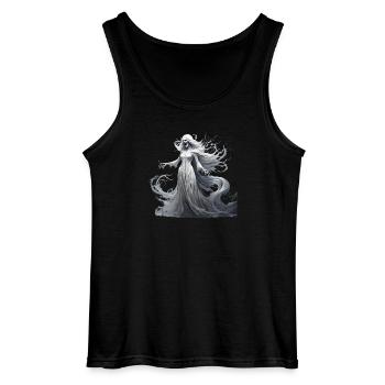 Gruseliges Halloween-partykostüm Banshee - Gildan Men’s Tank Top - black - Front - AI Model Male 185 dark (185cm)