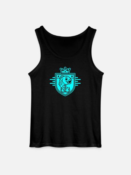 Fishhook Fish Comic - Gildan Men’s Tank Top - black