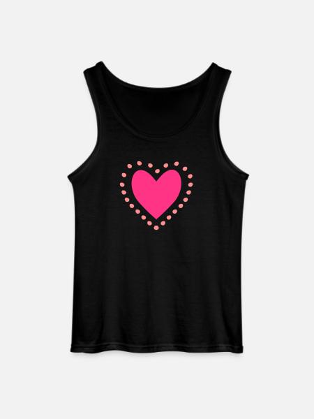 Herz - Gildan Männer Tank Top - Schwarz