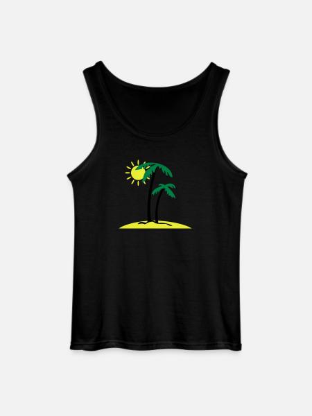 Palminsel - Gildan Männer Tank Top - Schwarz