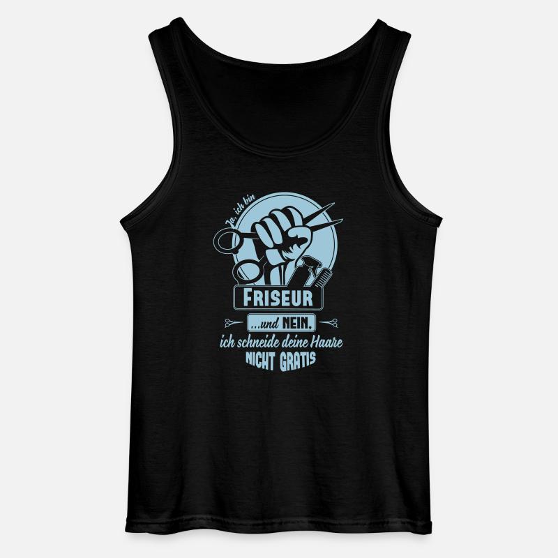 Ja ich bin Friseur - Gildan Männer Tank Top - Schwarz